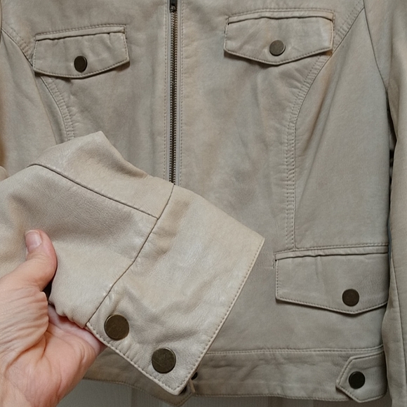 a.n.a Faux Pebbled leather jacket - Picture 3 of 8